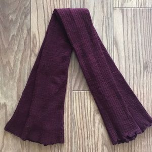 KD Dance sky high leg warmers in burgundy